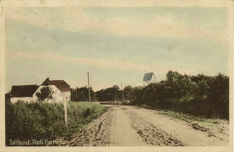 denmark, TOFTLUND, Parti fra Kirken (1910s) Postcard