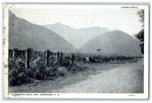 1929 Camino Rural A Country Road Rep Honduras Central America Postcard