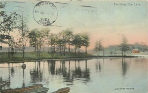 Michigan Pine Lake 1912 Point Hand Colored Backenstose Postcard 22-8219