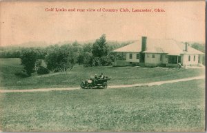 Golf Links Course Country Club, Lancaster, Ohio Antique Postcard KJ1
