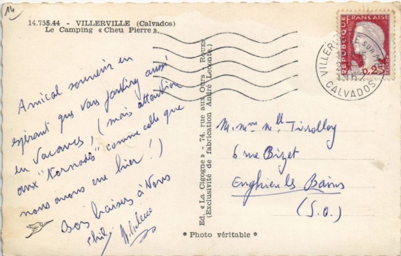 CPA VILLERVILLE Le Camping Cheu Pierre (1229709)
