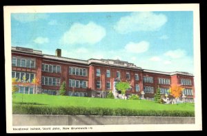 New Brunswick SAINT JOHN Vocational School pm w/.04c stamp WB PECO