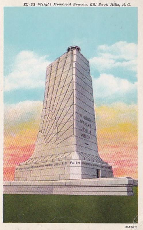 North Carolina Kill Devil Hills The Wright Memorial 1940 Curteich