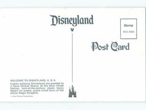 Unused Pre-1980 TRAIN BY FLORAL MICKEY MOUSE AT DISNEYLAND Anaheim CA p2812@