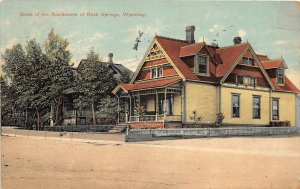 J24/ Rock Springs Wyoming Postcard c1910 Residence Section Homes  25