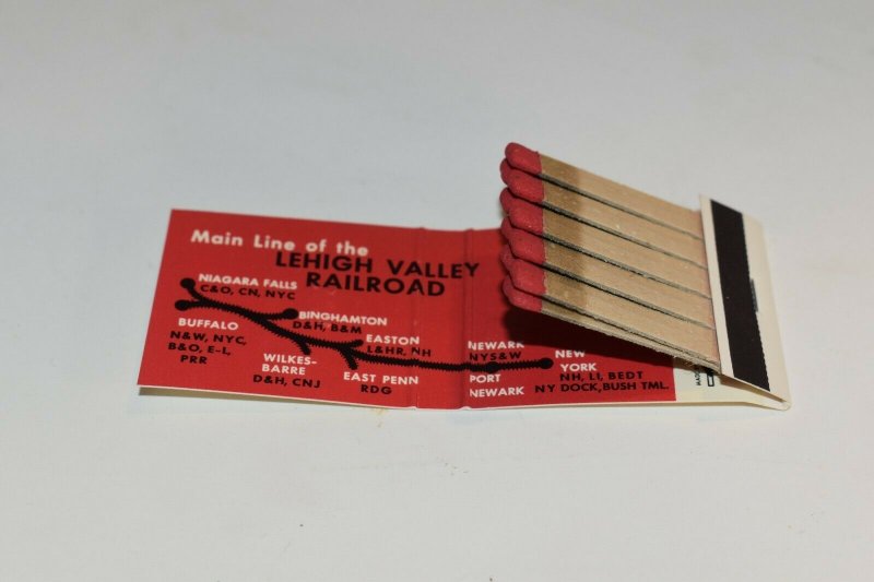 6 Lehigh Valley Railroad 20 Strike Matchbooks with Original Box