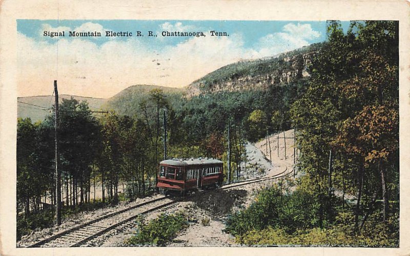 Signal Mountain Electric Railroad 1918 Chattanooga WB TN VTG P116