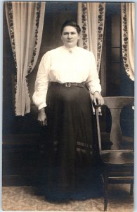 x5 LOT c1910s Lady Portraits RPPC Women Young Middle Age Girls Real Photo A176