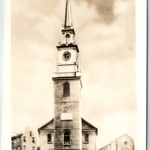 c1950s Boston, MA Christ Church RPPC Paul Revere Fame Revolutionary War CPC A251