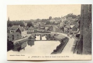 Village and Canal Bridge, Josselin, France,