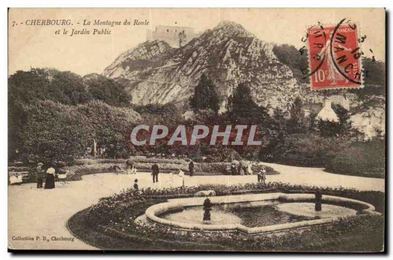 Old Postcard Cherbourg Roule Mountain and public garden