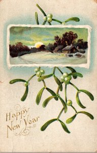 New Year With Landscape Scene 1909