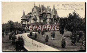Old Postcard Deauville flowered beach Farm hillside