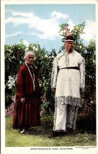 Postcard Arrowmaker and Nokomis American Indian