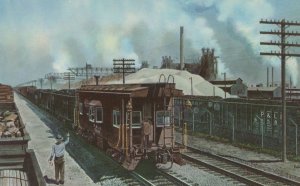 Pittsburgh & Lake Erie Railroad Company Aliquippa Yard Postcard