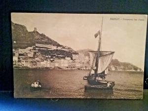 Postcard RPPC  Panoramic View of Amalfi, Italy from the Sea   Z9