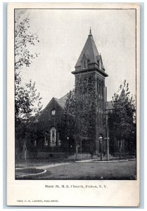 c1905 State St. ME Church Exterior Fulton New York NY Vintage Antique Postcard