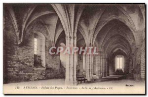 Old Postcard Avignon Popes' Palace Interior room of hearing