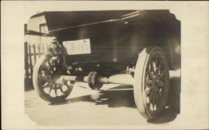 Old Car Tires & Visible License Plate NY A16-785 Real Photo Postcard