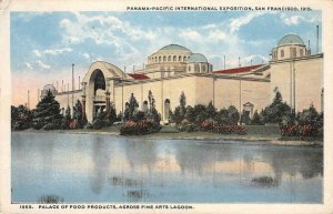San Francisco PPIE Palace of Food Products, Fine Arts Lagoon 1915 Expo Postcard