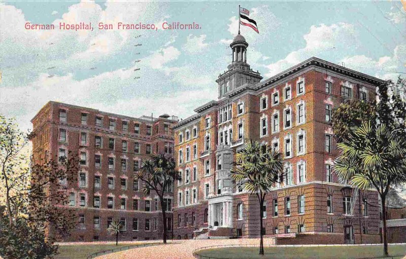 German Hospital San Francisco California 1910 postcard