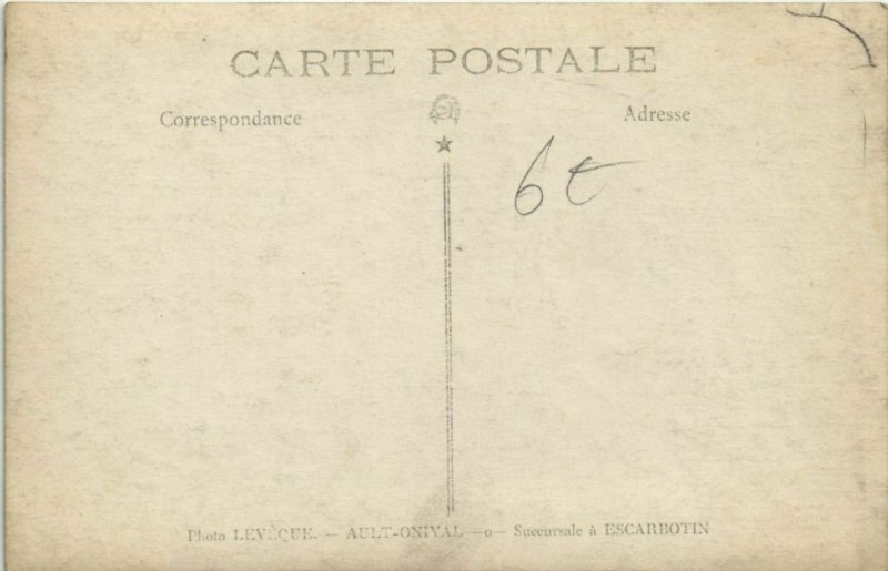 CPA carte photo AULT Groupe sur la Plage (18620)
