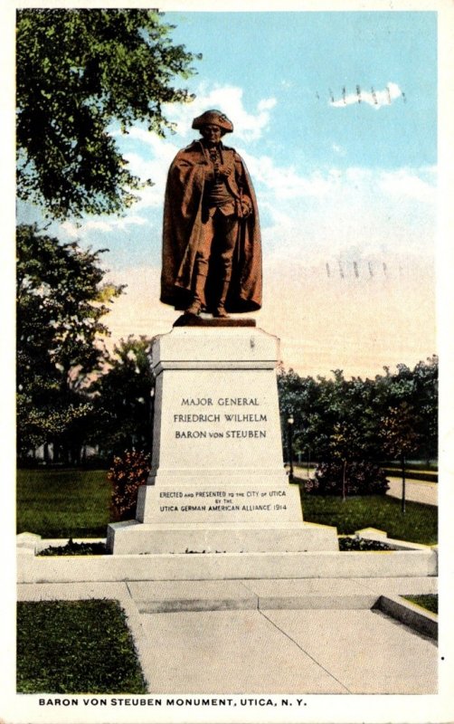 New York Utica Baron Von Steuben Monument 1917 Curteich