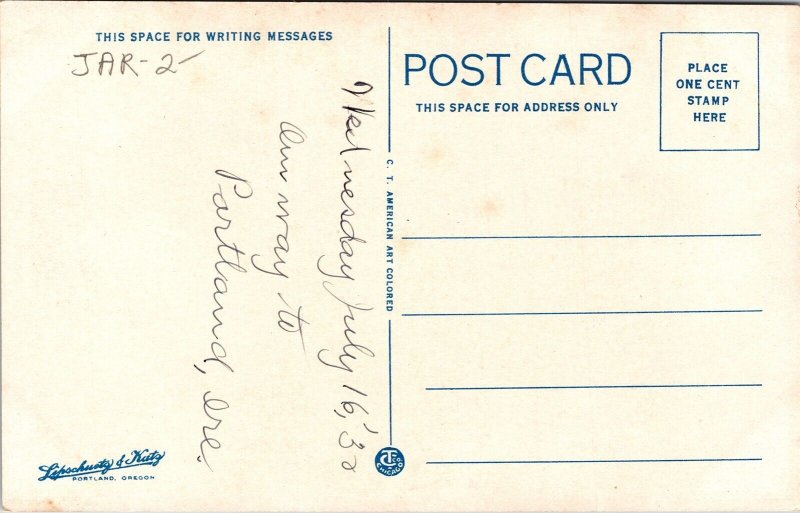 Roosevelt Hwy Oregon OR Otter Crest WB Postcard VTG UNP Curt Teich Vintage WOB 