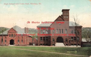 VT, Windsor, Vermont, High School, Town Hall, 1910 PM, Valentine No 205,77A