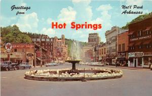 Hot Springs AR~Crystal Water Fountain @ Whittington/Park Avenue~Gas Staions~50s