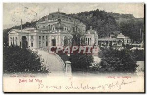 Germany Baden bei Wien Old Postcard Curhaus mit Anlagen