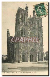 Old Postcard Abbeville the church of Saint Vulfran