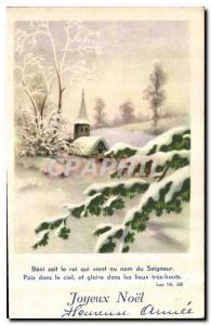 Old Postcard Merry Christmas Benit is the King who comes in the name of the L...