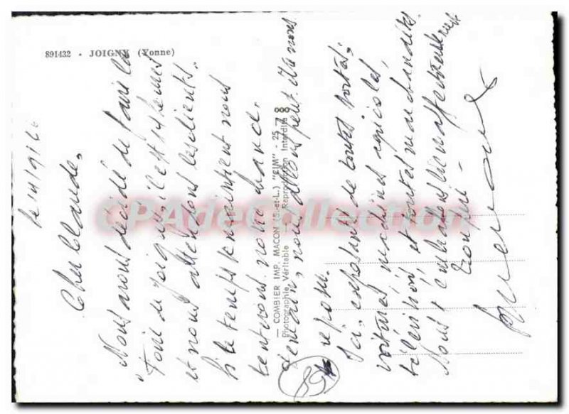 Modern Postcard Joigny Yonne