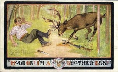 Brother Elk, Fraternal 1909 postal used 1909