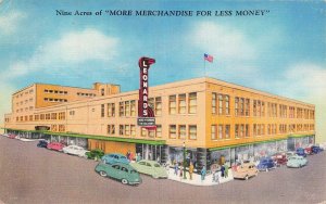 Fort Worth TX Texas~Leonard's Nine Acres of Shopping Center~1951 Postcard