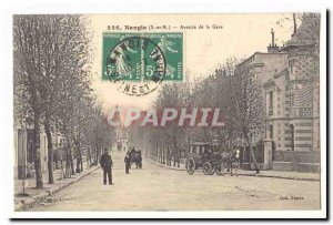 Nangis Old Postcard Avenue de la Gare (animated)