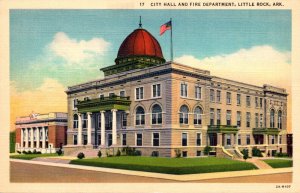 Arkansas Little Rock City Hall and Fire Department Curteich