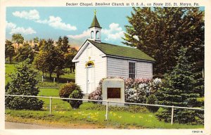 Decker Chapel, Smallest Church in U. S. A. St Marys, Pennsylvania PA