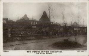 Franco British Exhibition Scenic Railway c1910 Real Photo Postcard