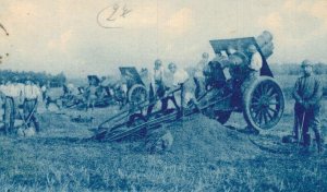 Military Camp de Sissonne Batterie de 155 Court en Action Machine Gun WW1 07.71