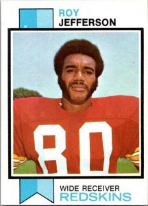 1973 Toops Football Card Roy Jefferson Washington Redskins sk2405