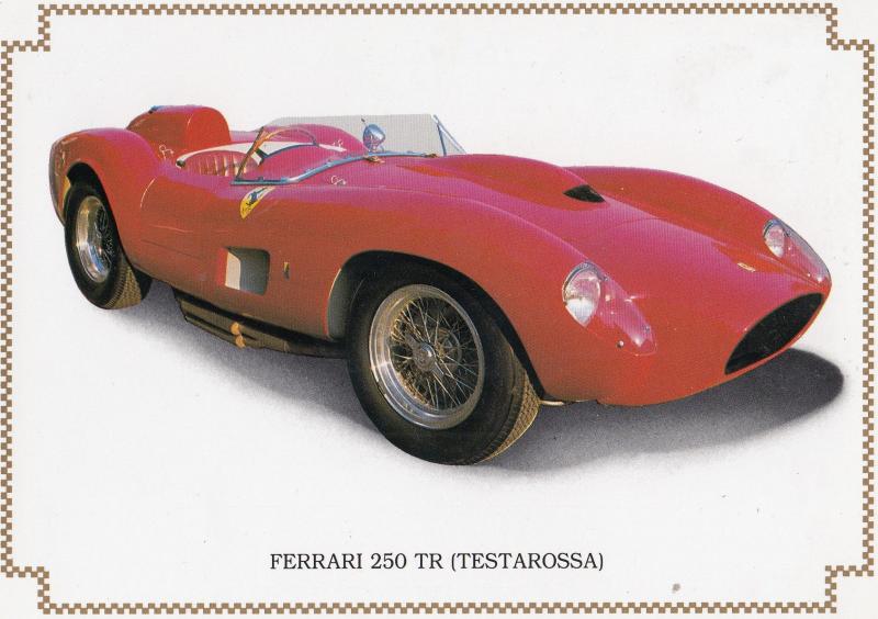 Ferrari 250 TR Testarossa Classic Car Italian Rare Postcard