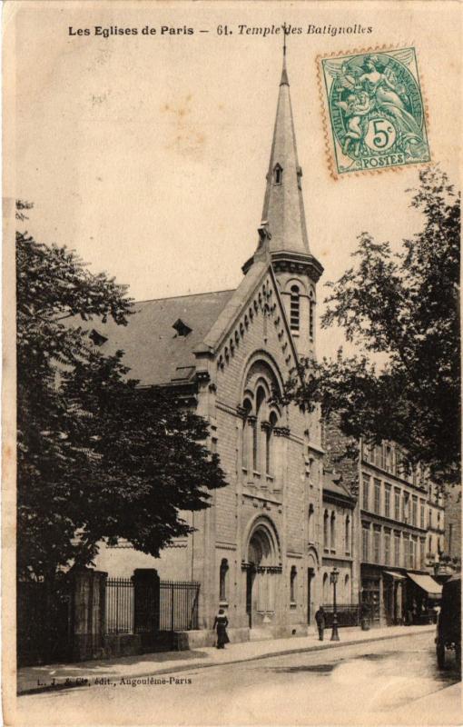 CPA PARIS 17e-Temple des Batignolles (322338)