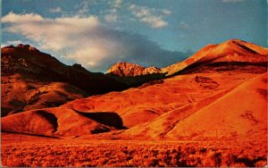 Late Afternoon Borah Peak Lost River Range ID Sierra Club Chrome Postcard UNP 