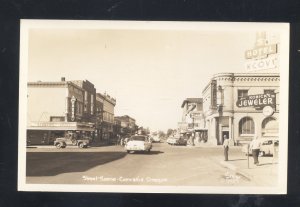 RPPC CORVALLIS OREGON DOWNTOWN STREET SCENE OLD CARS REAL PHOTO POSTCARD