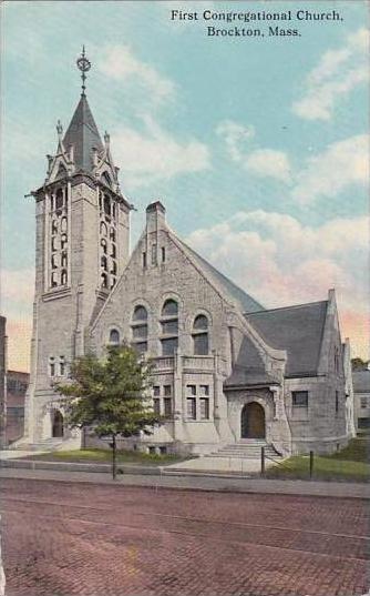 Massachusetts Brockton First Congregational Church 1915