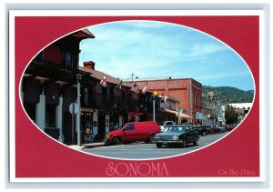 Vintage Sonoma On The Plaze, Sonoma, California Postcard 7GE