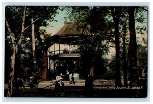 c1910 Bandstand in King Square St. John New Brunswick Canada Postcard 