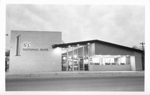 1st National Bank Mid Century Architecture Postcard RPPC Real Photo  20-10103